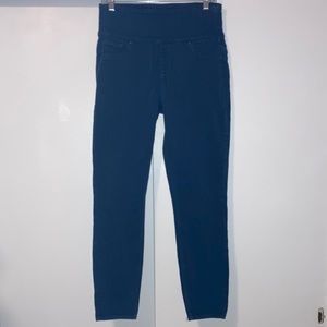 SPANX Ready To Wow Shaping Denim Leggings Skinny Jeans XL Teal Blue 2066 Solace